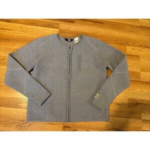 North Face Sweater Women’s Medium Full Zip Wool Blue Grandma Core Minimalist
